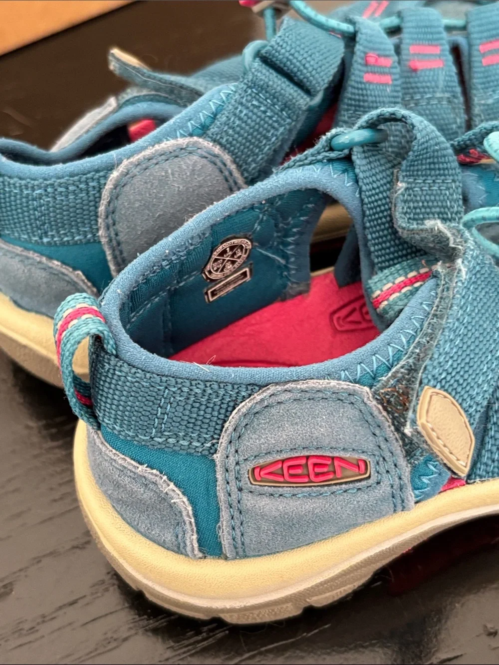 Keen Kids Teal and Pink Outdoor Closed-Toe Sandals